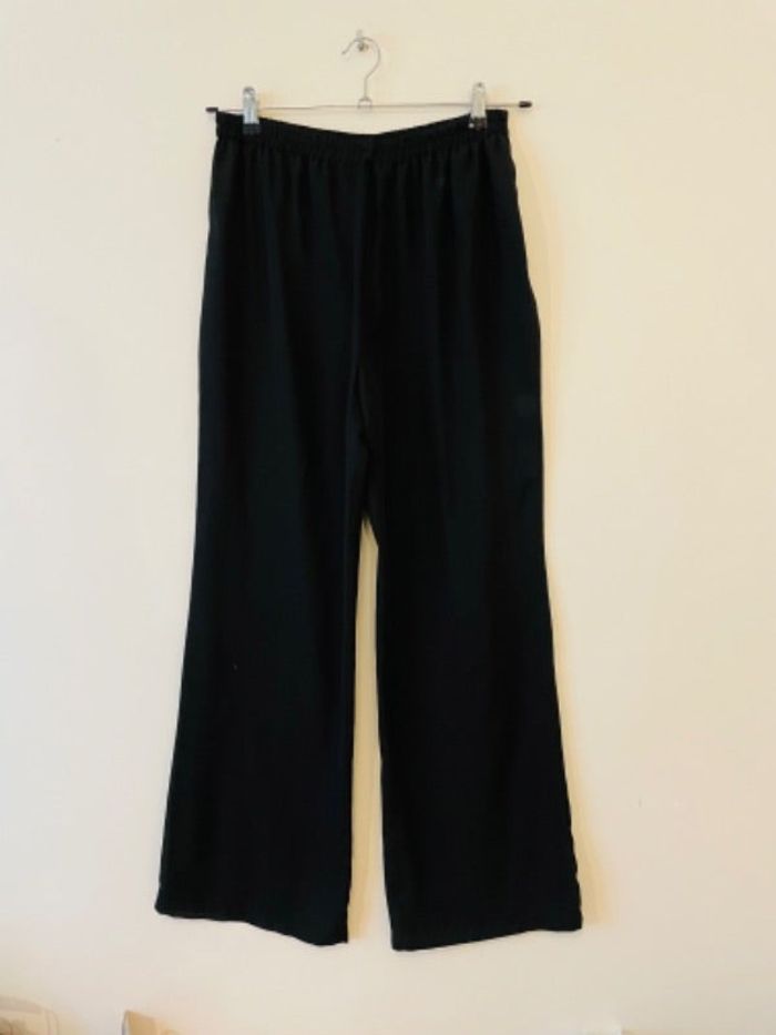 Pantalon à jambes larges noir Amandine T4