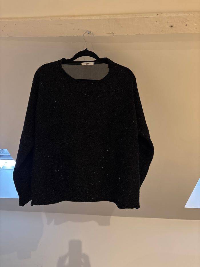 Pull noir à paillettes - photo numéro 2