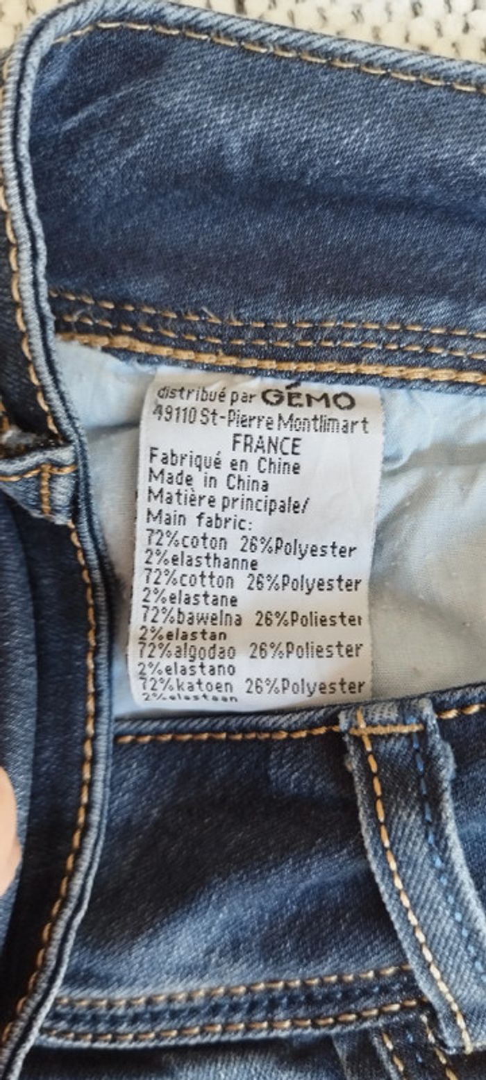 Jean large Flared Gémo. Taille 42. Très bon état - photo numéro 9