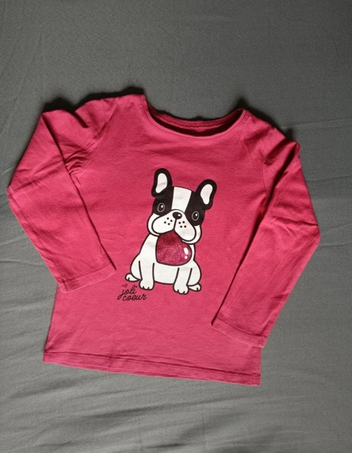 T-shirt manches longues rose - photo numéro 2