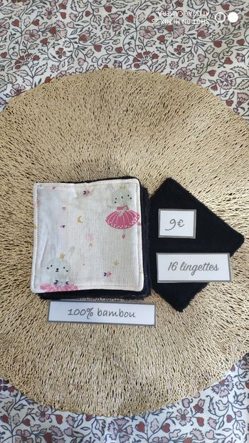 16 lingettes lavables neuf