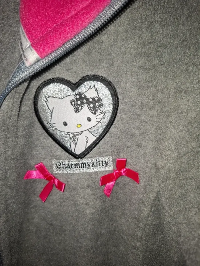 Gilet polaire gris Kitty 10 ans - photo numéro 3