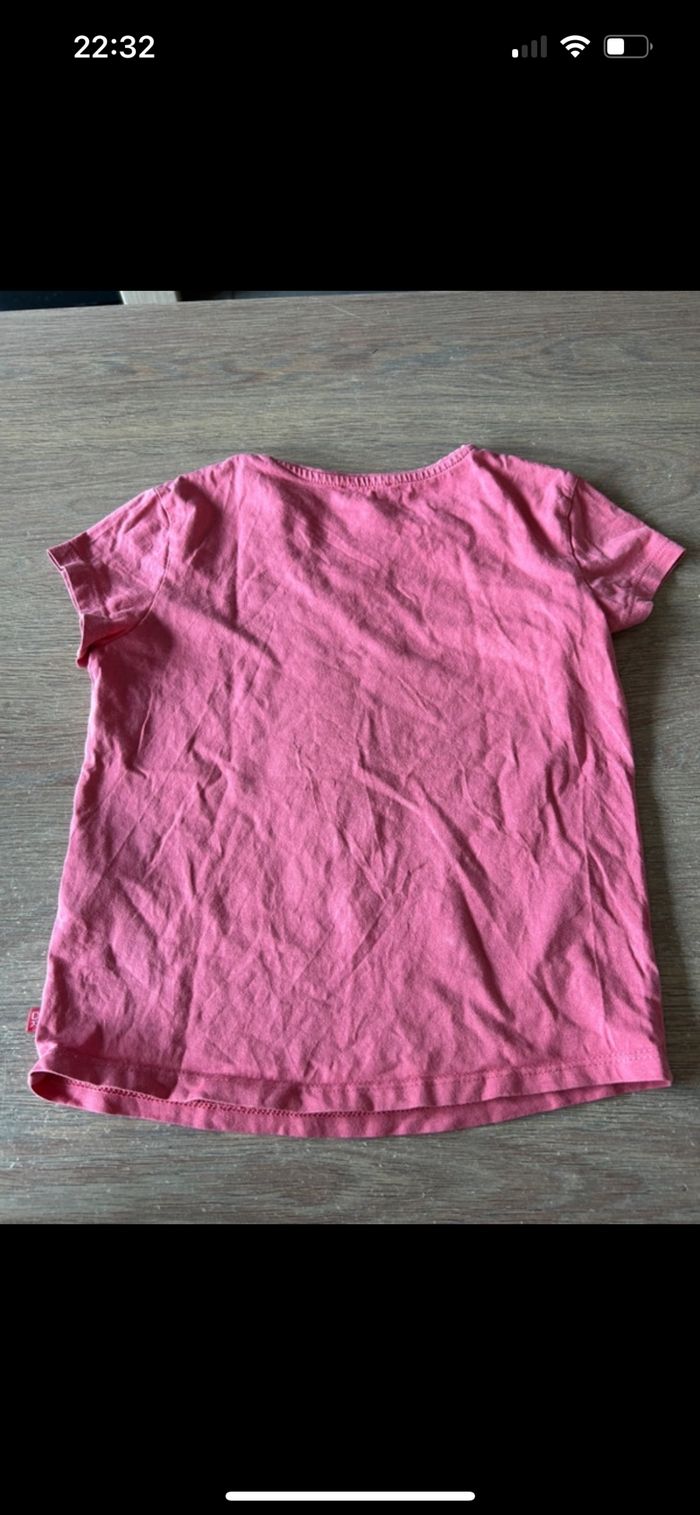 Teeshirt rose motif hippocampe 8 ans manches courtes - photo numéro 4