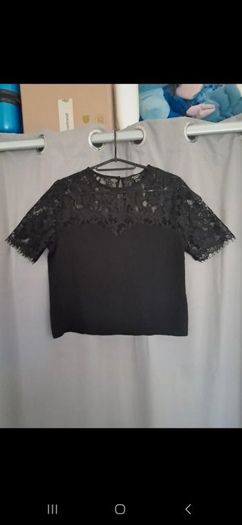 Tshirt manche courte femme été transparent noir jennyfer m