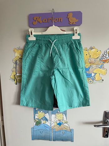 Bermuda bleu turquoise, taille 10 ans, marque Gemo