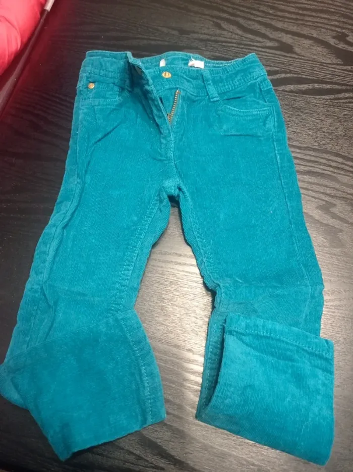 Jean aspect velours bleu