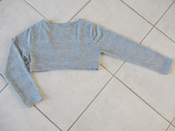 Gilet fin court gris pailleté fille P’tit Môme - 8 ans - photo numéro 5