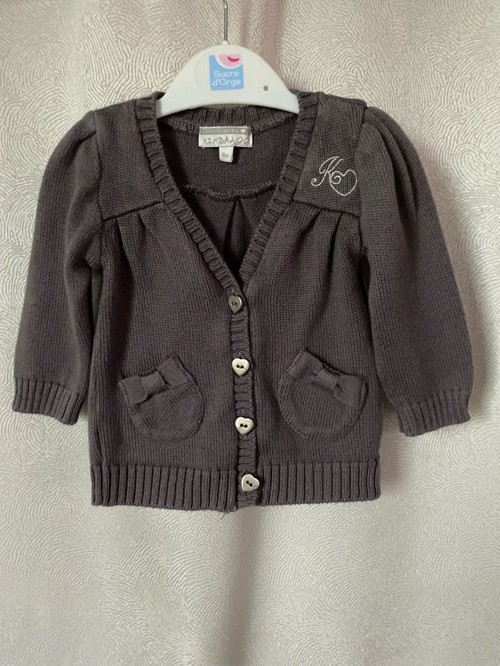 Gilet gris coeur 🤍 6 mois Kimbaloo