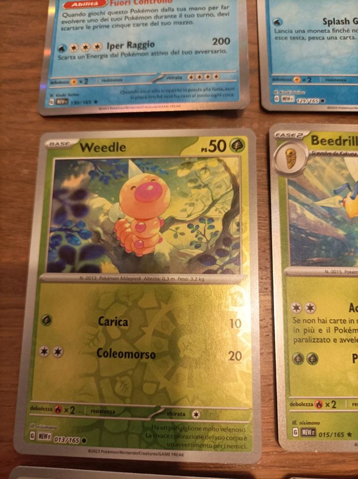 Lot de 9 cartes Pokemon 151 Holo Leviator Dardagnan Leveinard Colosinge Ossatueur - photo numéro 5