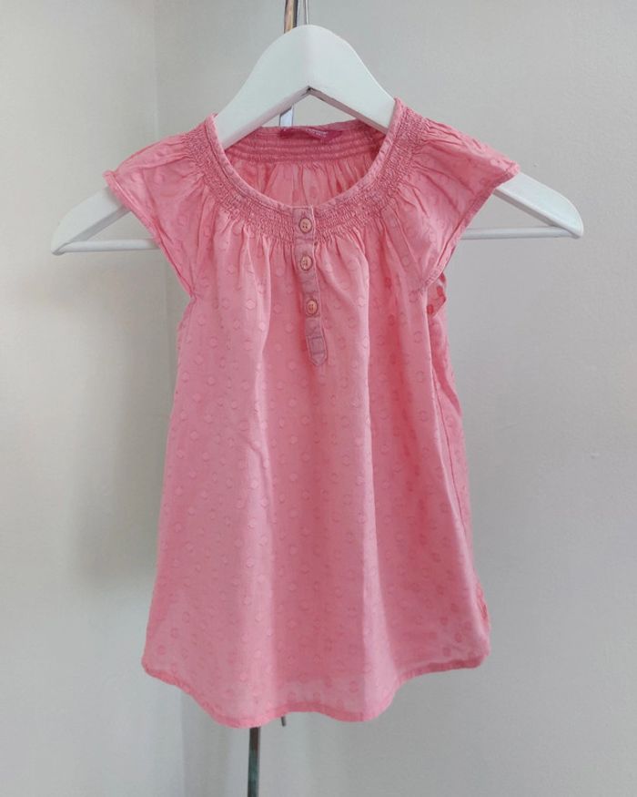 T-shirt manches courtes rose blouse été 8 ans