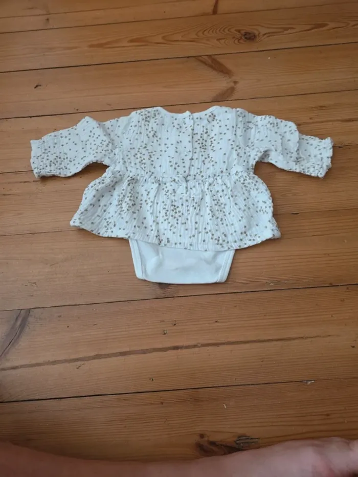 Lot de deux ensemble en coton en 1 mois - photo numéro 3