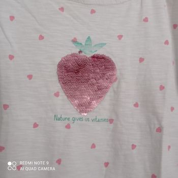 T-shirt fraise sequins 6ans