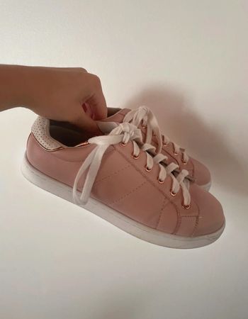 Baskets roses dorées et blanches Pimkie