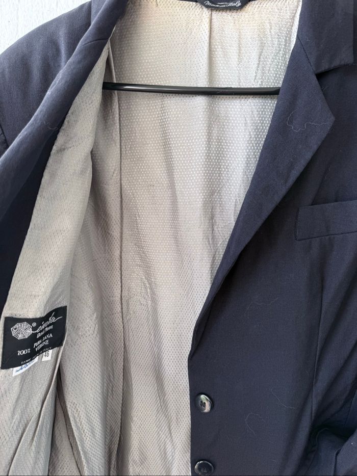 Veste blazer vintage, italienne avec épaulettes en pur laine vierge, toute doublée Desii Mode - photo numéro 9