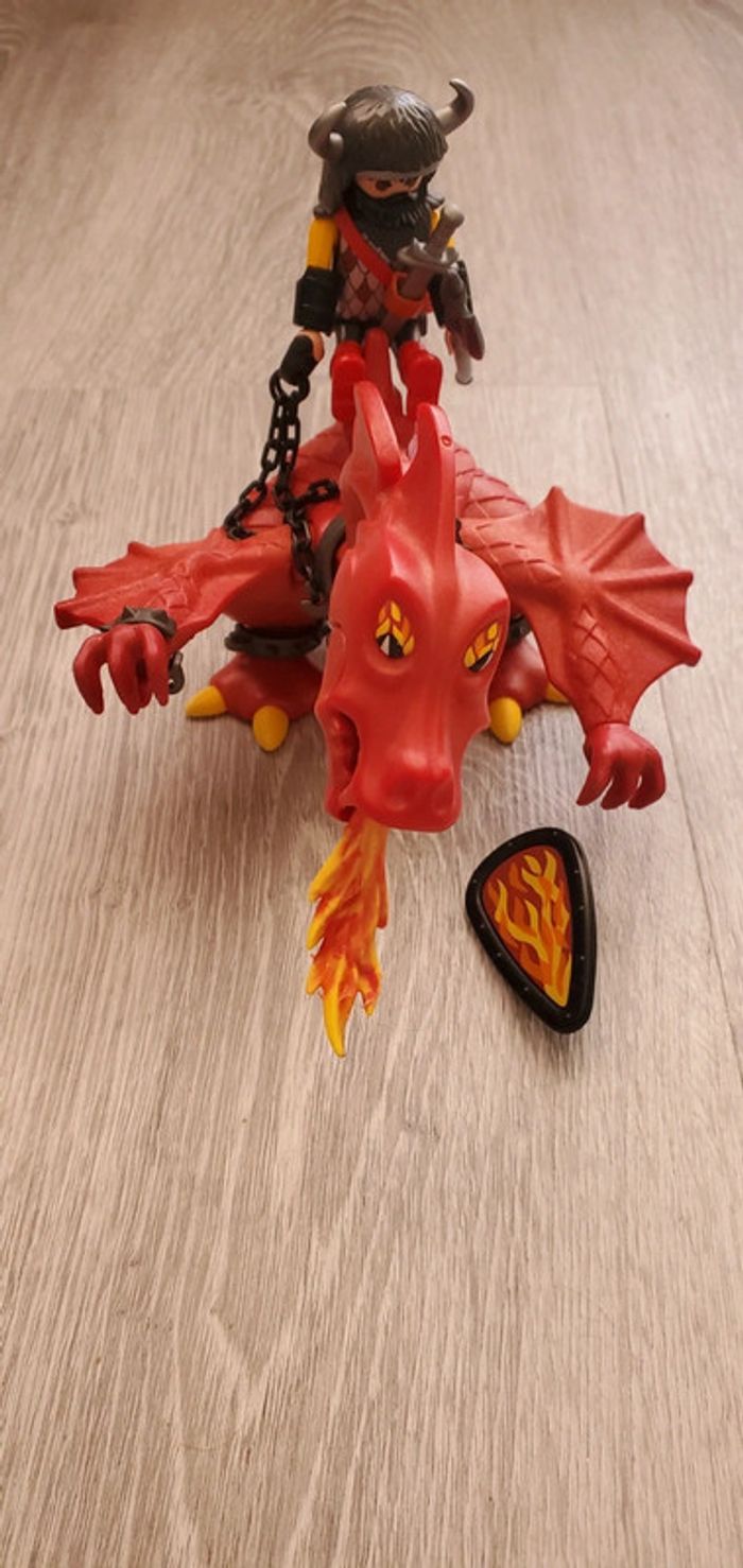 Playmobil 3269 château fort chevalier du dragon rouge + 3327 dragon rouge dès 5 ans - photo numéro 9