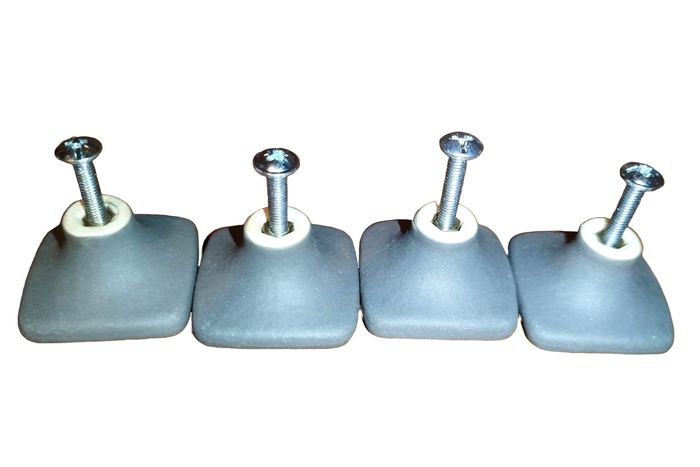 COLOURS - 4 Boutons de meuble carrés - Porcelaine - Béton mat - Neufs - photo numéro 2