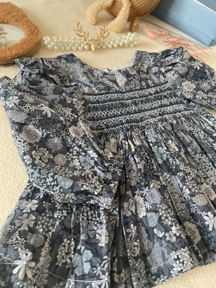 🌟 Blouse Liberty Ciara métallisée – Taille 24 mois – Création française 🌟 - photo numéro 2