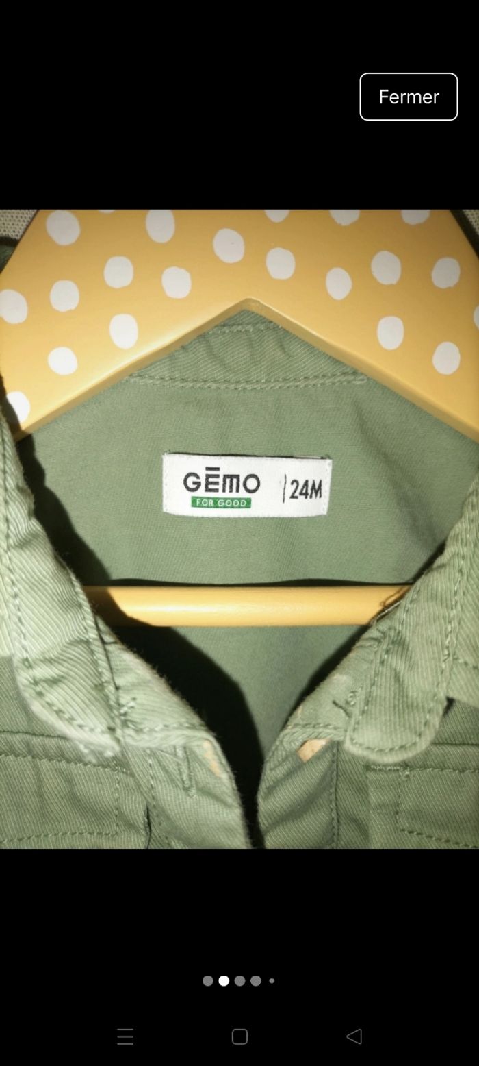 Robe kaki Gémo 24 mois - photo numéro 3