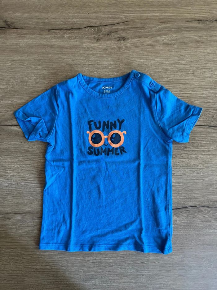 Lot tee shirt, tee shirt manches courtes, maillot, garçon taille 24 mois. - photo numéro 2