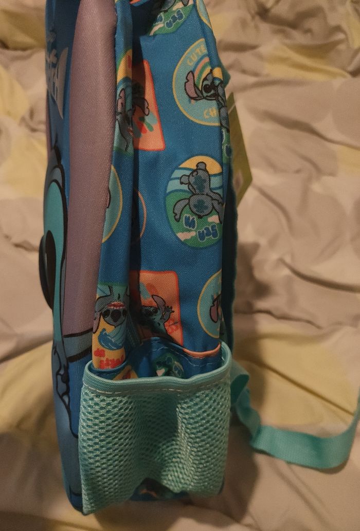 Sac à dos bleu Stitch en relief - photo numéro 8