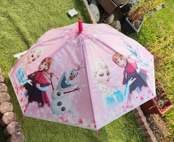 Parapluie reine des neiges rose pour enfant