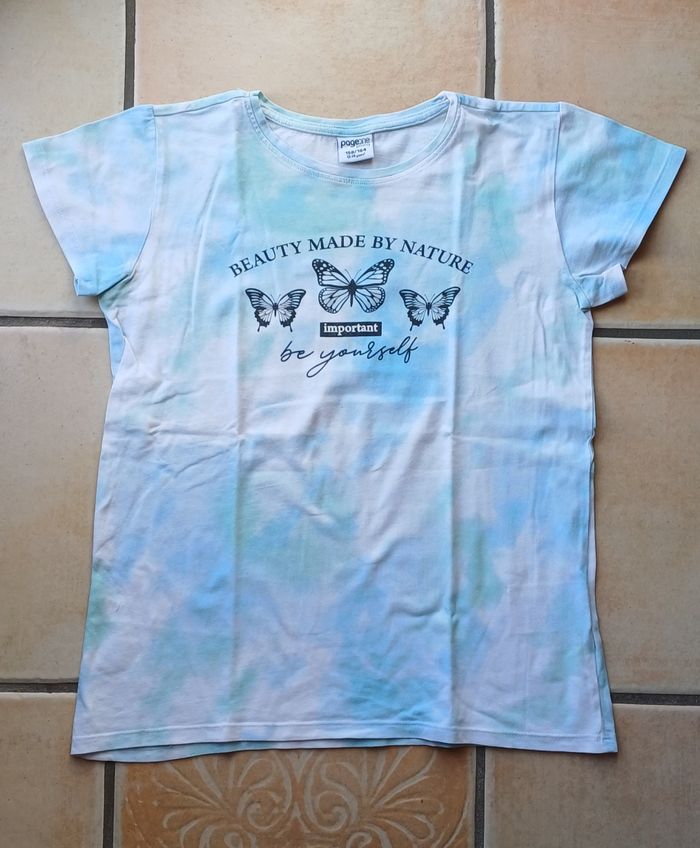 T-shirt papillons 12/14 ans PageOne - photo numéro 1