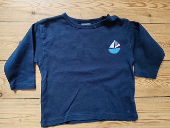 T-shirt manches longues_6mois_Petit Bateau
