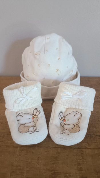 Bonnet + Chaussons naissance