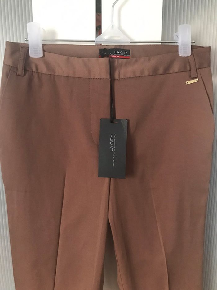Pantalon droit T34 La city couleur camel - photo numéro 5