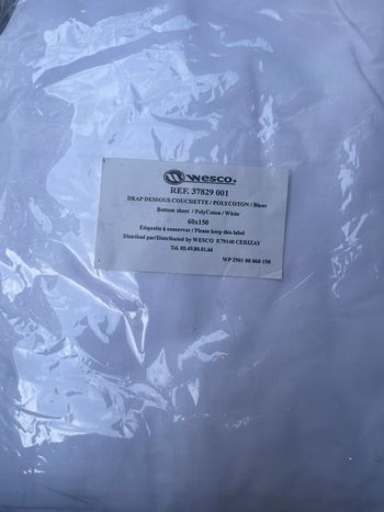 3 draps pour couchette 
