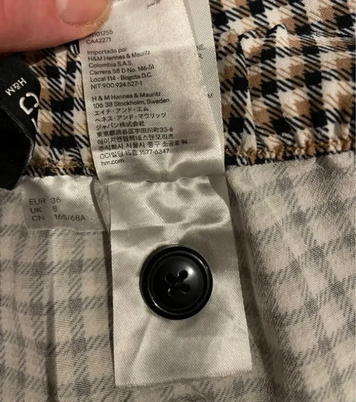Pantalon droit à carreaux H&M Divided – taille 36 (S - photo numéro 5
