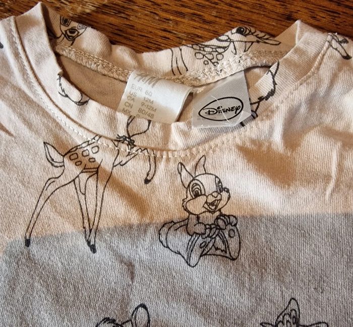 T shirt Bambi fille taille 80 cm_ H&M - photo numéro 3