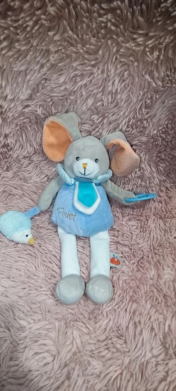 Doudou lapin pantin d'activités Babynat