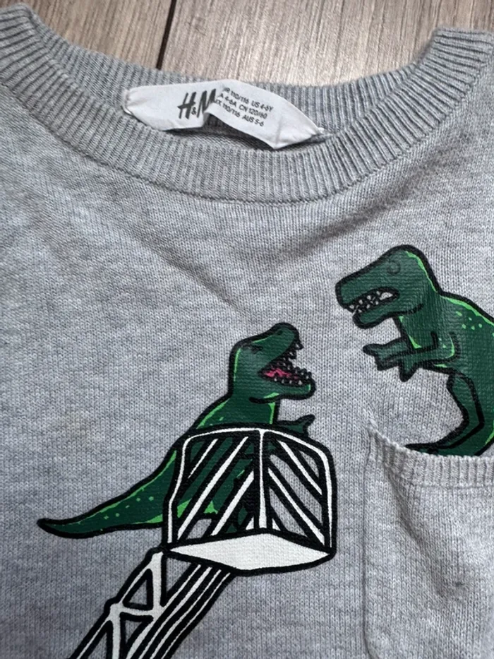 Pull dinosaure pompiers - photo numéro 2