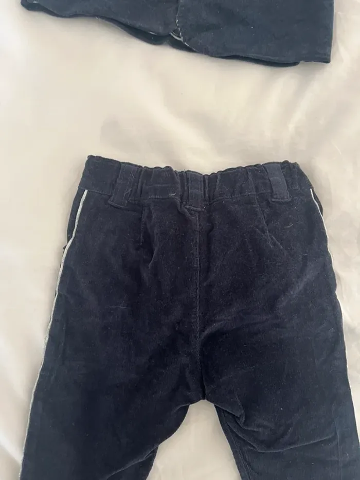 Ensemble petit bateau velours bleu marine - photo numéro 6