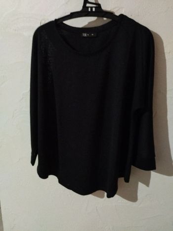 Pull manche Trois Quart Noir