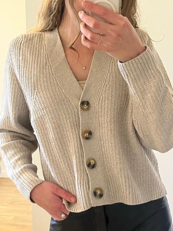Gilet cardigan beige