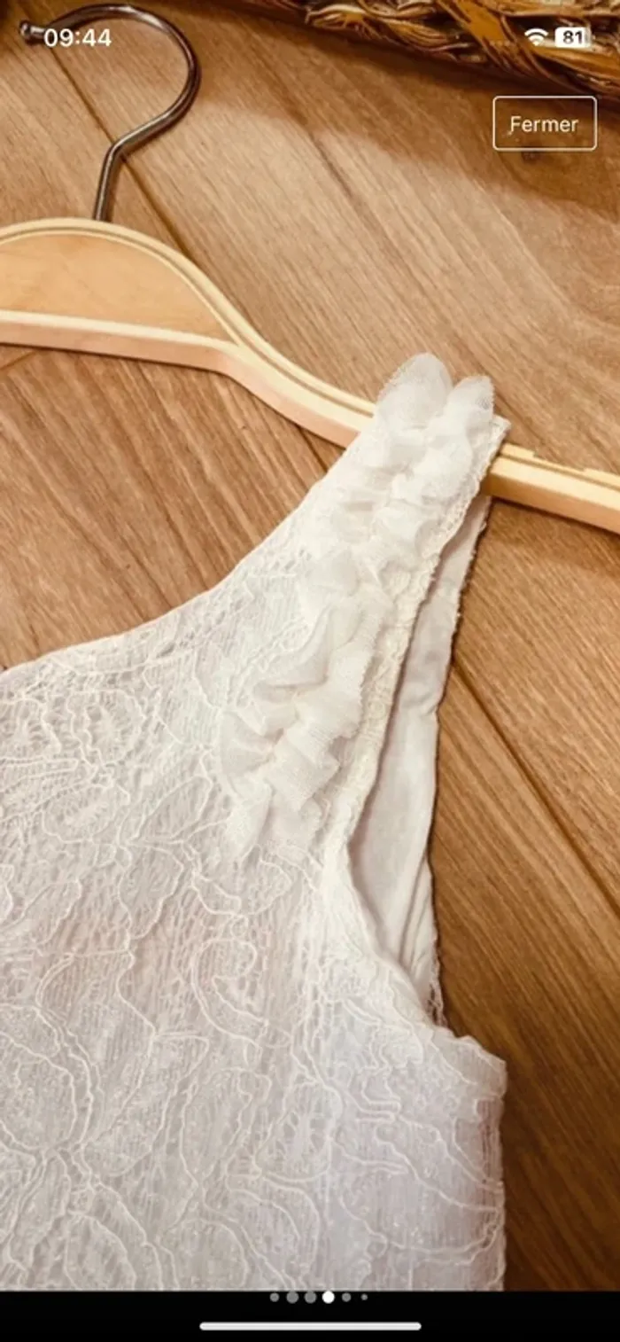 Taille 3 ans Robe cérémonie fille Orchestra blanche nacrée * tulle brodé * 💞 - photo numéro 3