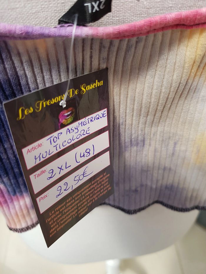 Débardeur Caraco Top Tie Dye Multicolore - photo numéro 9