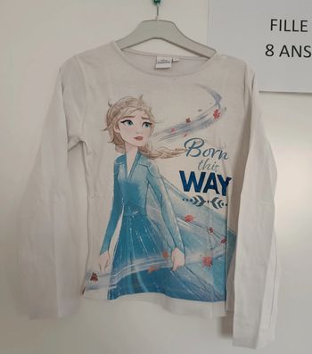 T-shirt ml reine des neiges Disney 8 ans