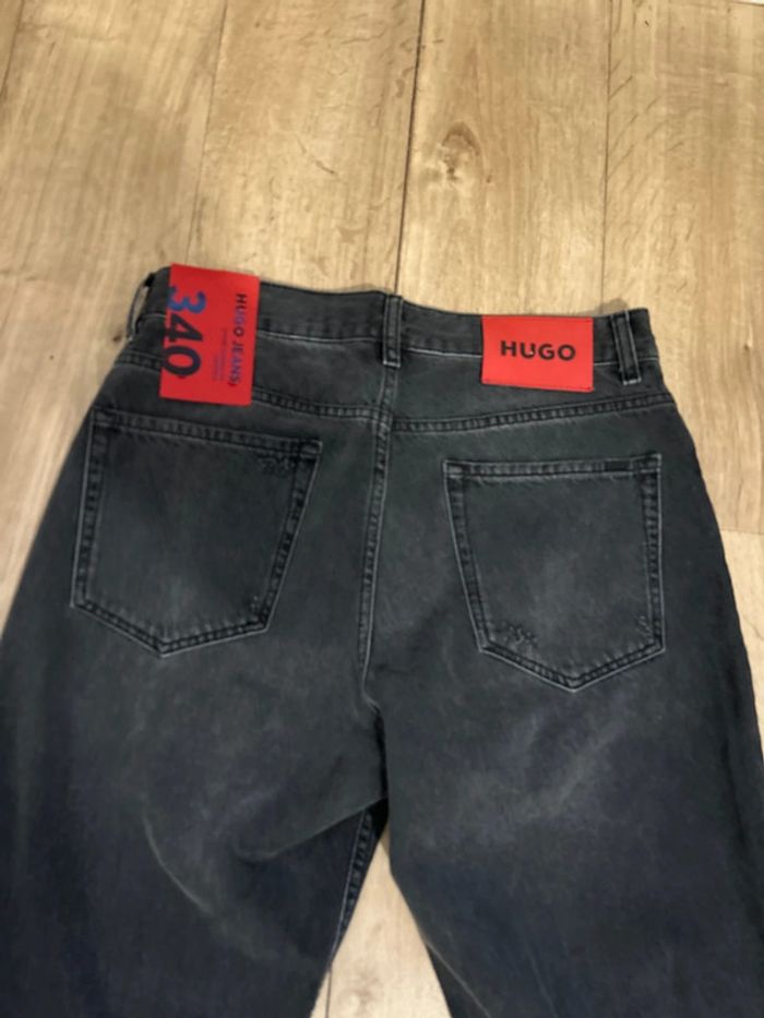 Jeans Hugo boss gris foncé loose tapered fit cropped W31 L32 - photo numéro 7