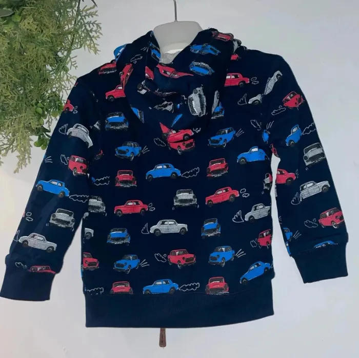 Veste à doublure à capuche motif voiture pour enfant - photo numéro 3