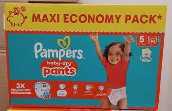 Pack de 86 couches Pampers Pants baby-dry Taille 5 - Maxi-Ecopack