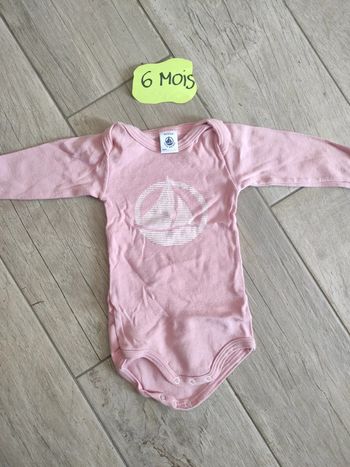 Body rose manche longue Petit Bateau 6 mois