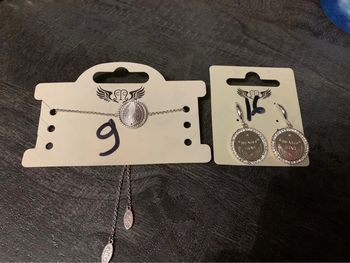 Parure bracelet boucles d’oreilles ailes