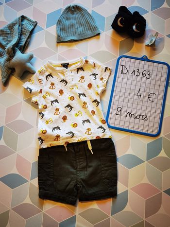 D1363 - ensemble garçon 9 mois