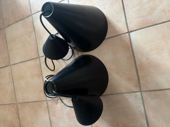 Lampes à suspension conique IKEA 365+ Hotta 30 laquée noire