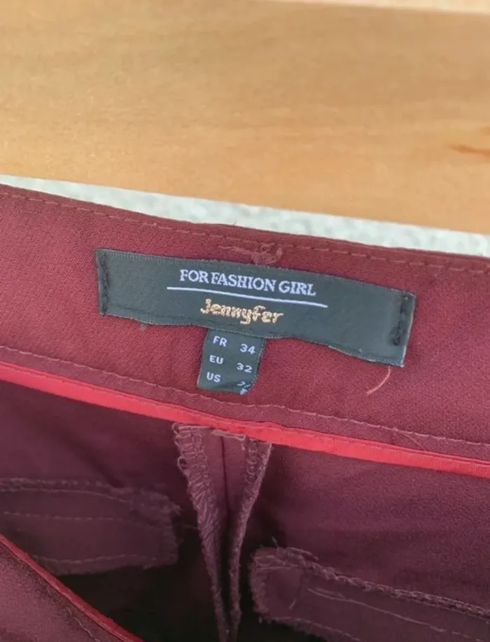 Pantalon Jennyfer bordeaux - photo numéro 5