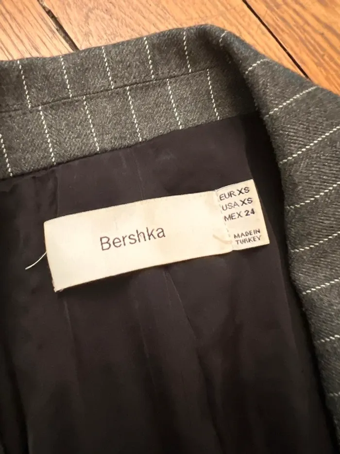 blazer oversize gris rayee - photo numéro 3