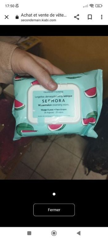Lingettes démaquillante Sephora